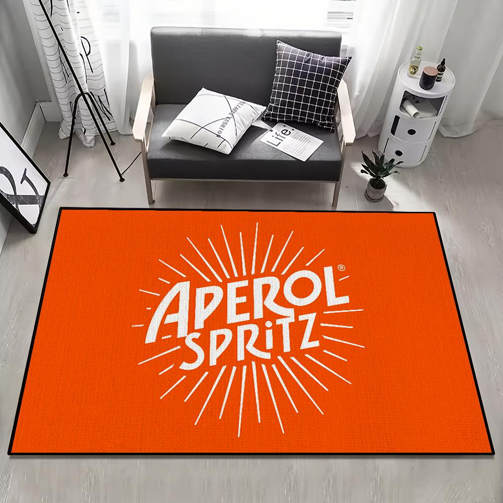 Aperol Spritz Fashion Doormat - Branded Anti-Slip Handmade Tufted Rug for Kitchen, Bedroom & Living Room, Cocktail Decor