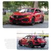 Maßstab 1/32 Honda Civic Type-R Super Modified Sportwagen Legierung Metall Diecast Modellauto Indoor Hochsimulations-Ornament Sound & Licht Geschenk