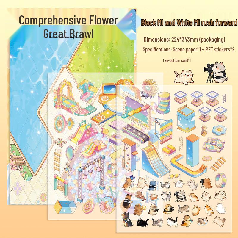 Creative Mini Diorama Collection: Fun DIY Stackable Sticker Book