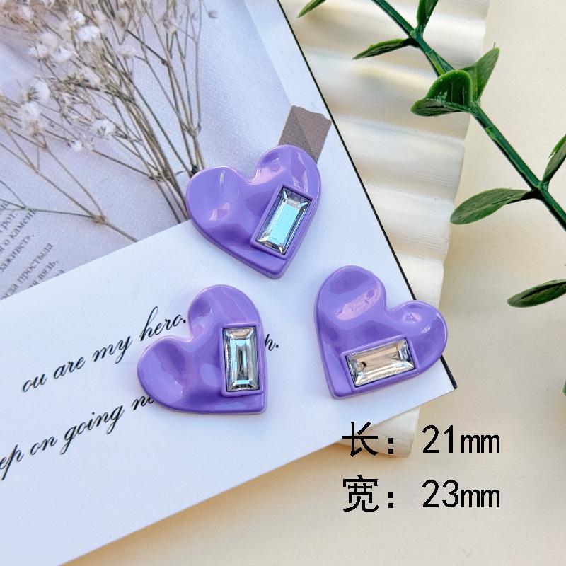Cartoon Silver Heart-shaped Resin Diy Jewelry  Phone Cases Cups  Toothbrushes  Patches  Shoes  Hair Accessories Handcrafted Materials
