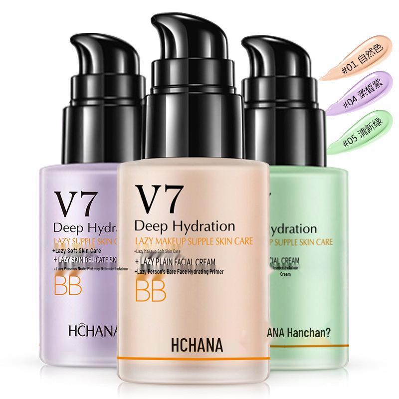 Han Chan V7 Lazy Nude Moisturizing BB Cream Cushion Foundation