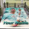 Custom Text Printed Rug Cristiano Ronaldo Non Slip Floor Carpet For Home Room Decor