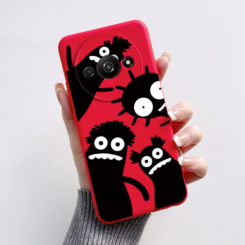 For Funda Redmi A3 Case Redmi A3 2024 Back Cover Stylish Painted Soft Silicone Phone Case for Xiaomi Redmi A3 A 3 RedmiA3 Bumper