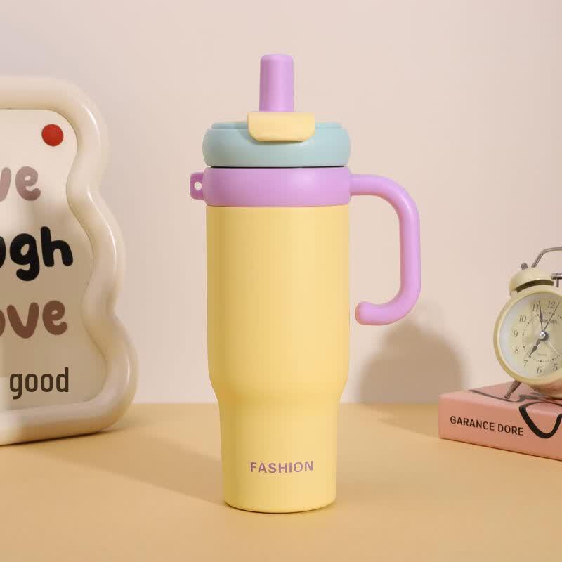 Jumbo Insulated Stainless Steel Tumbler with Straw