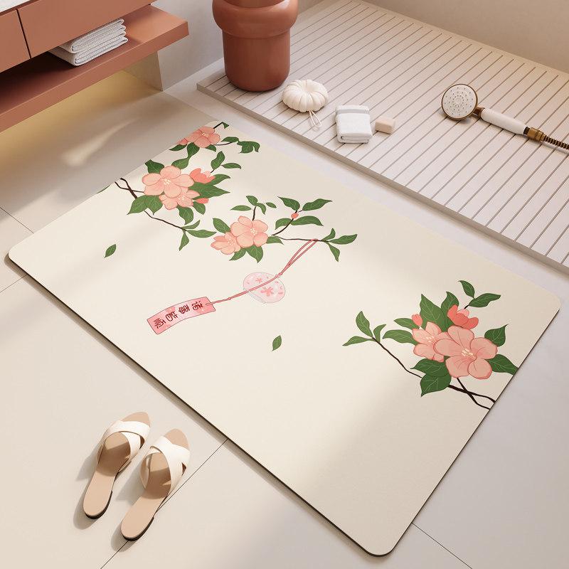Used Windflower Diatom Mud Floor Mat – Stain-Resistant, Non-Slip, Quick-Dry, Water-Absorbent, Easy Clean Foot Mat for Sink