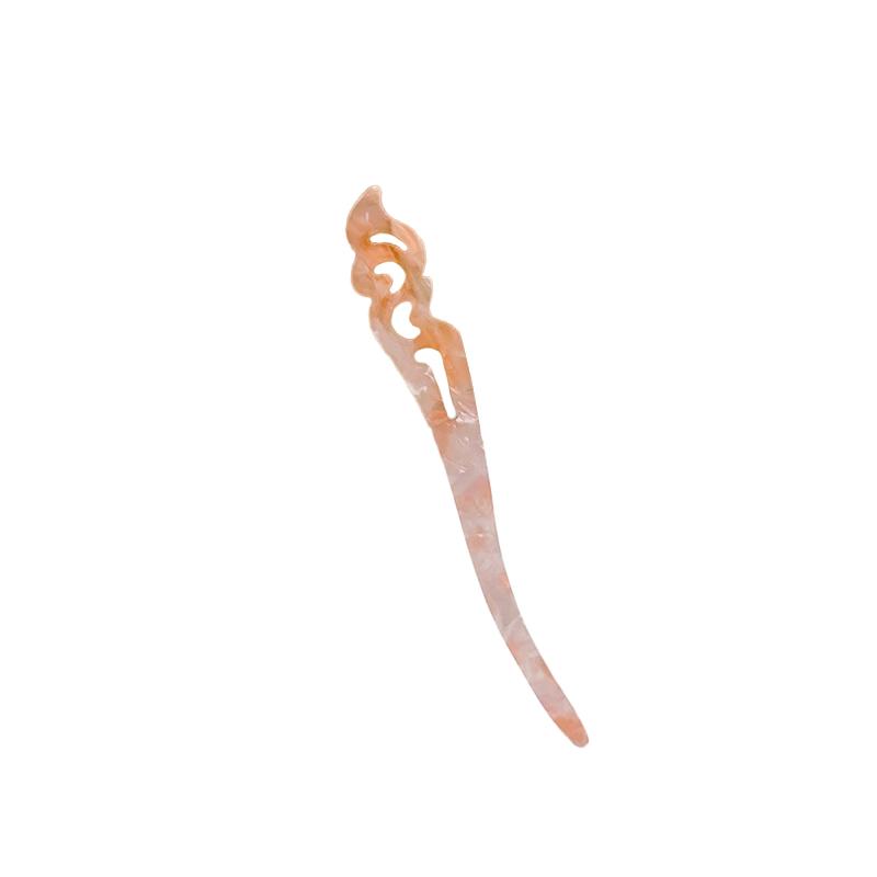 

1/2pcs Hairpin High-quality Acetate Simple Hollowed-out Fashion Fork Stick Pins 1PCS оранжевый