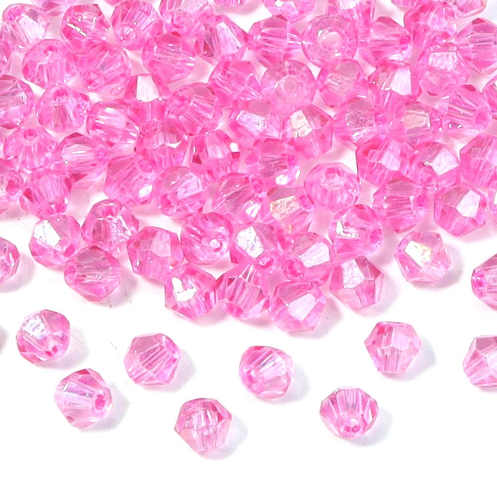200pcs/lot 4mm Colorful Glass Crystal Beads Bicone Beads Loose Spacer Beads For Jewelry Making DIY Bracelet Necklace Accessories