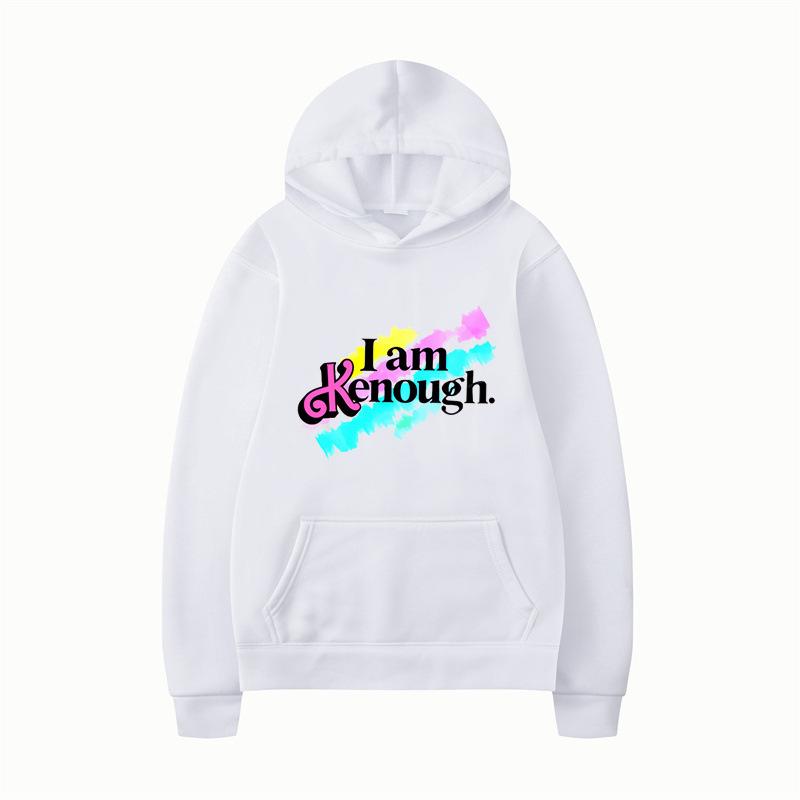 I Am Kenough Hoodies Print Fashion Sweatshirt Hip Hop Casual Unisex Autumn Winter Oversize Fleece Streetwear Tops