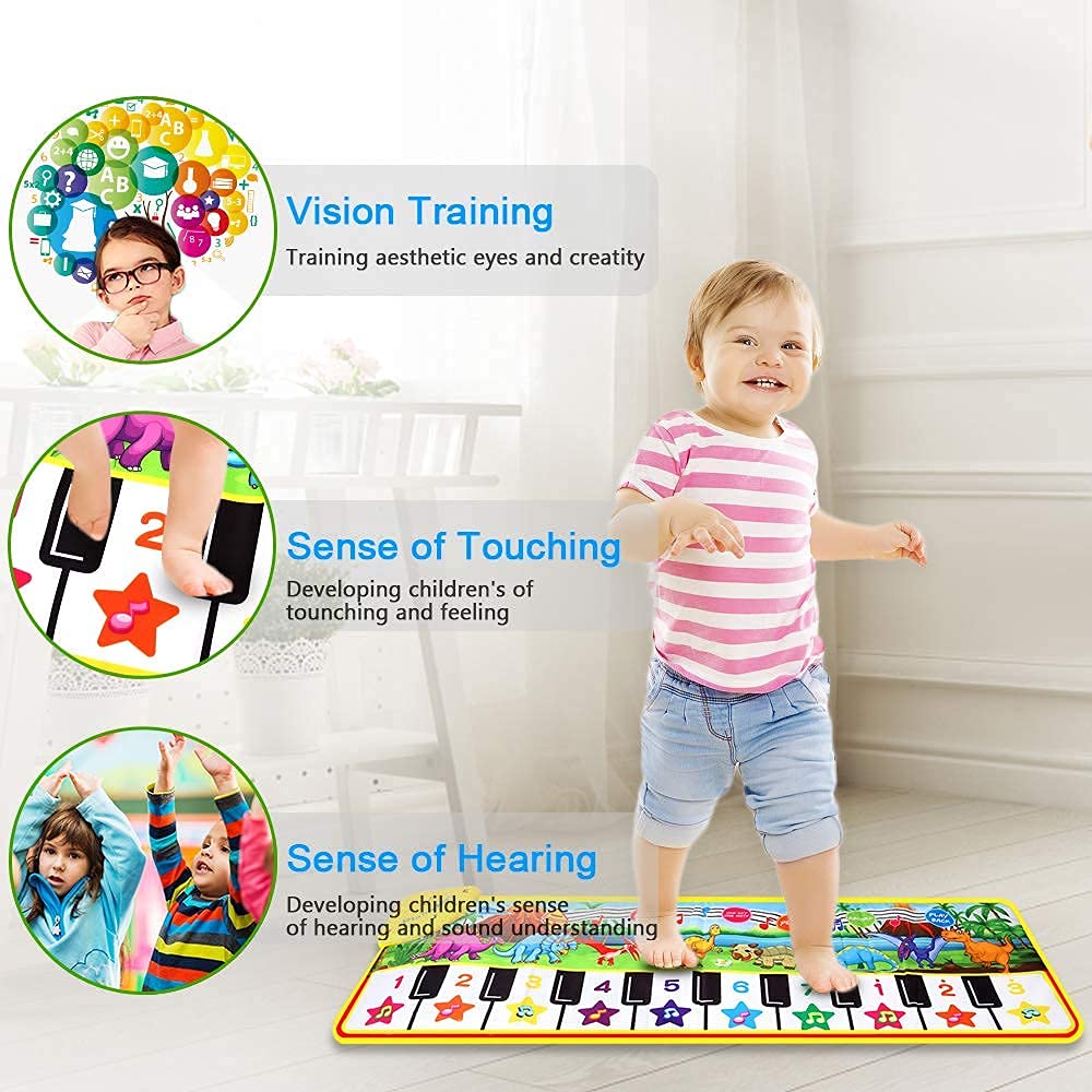 Dětská multifunkční hudební klavírní podložka Podlahové piano pro batolata Klávesnice s Midi dětskou podložkou Hudební koberec Vzdělávací hračky Dárky pro děti