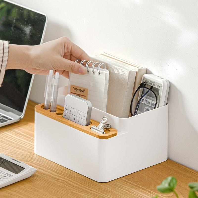 Desktop Remote Controller Storage Boxes Office Sundries Organization Bins Home Detachable Partition Cosmetics Jewelry Box
