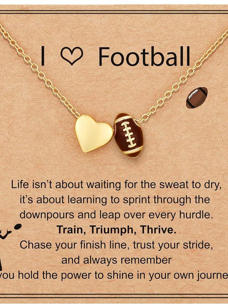 One Piece Softball/soccer/volleyball/basketball/rugby Necklace for Girls and Women, Sports Accessories Jewelry, Perfect Gift for Couples