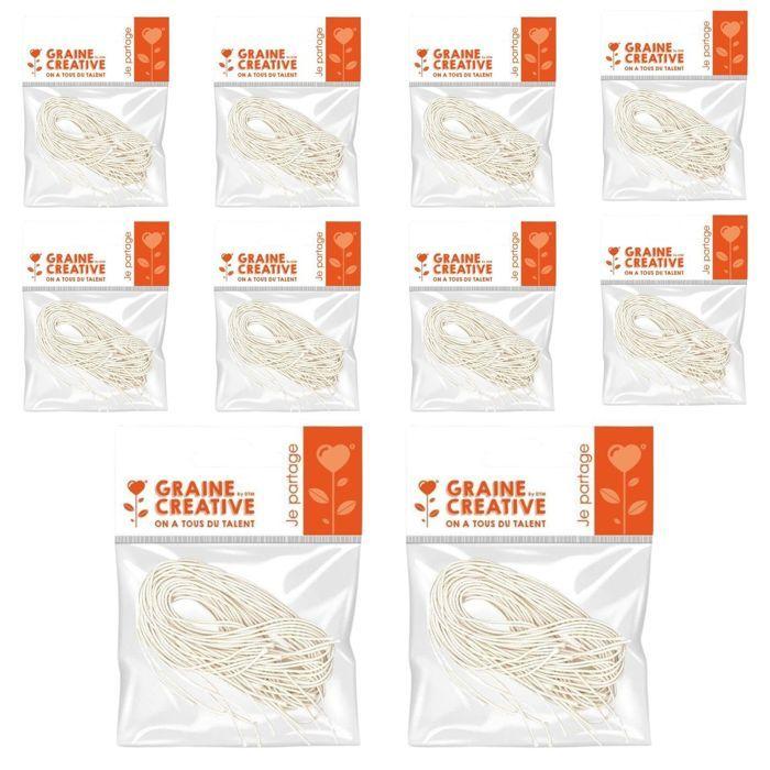 100 White Elastics for Masks 60 Cm