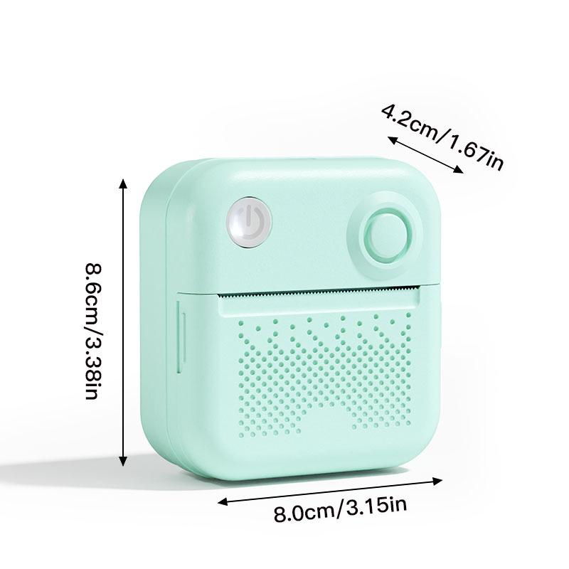 Compact Portable Thermal Printer for Students - Pocket Label & Photo Printing