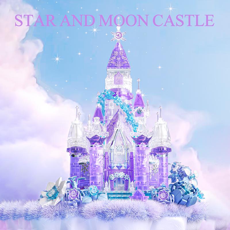 Non-Toxic Dreamy Crystal Flower Castle Assemblage Building Blocks Toys Architecture Model Bricks Home Decor Creative Ornaments Children Gifts