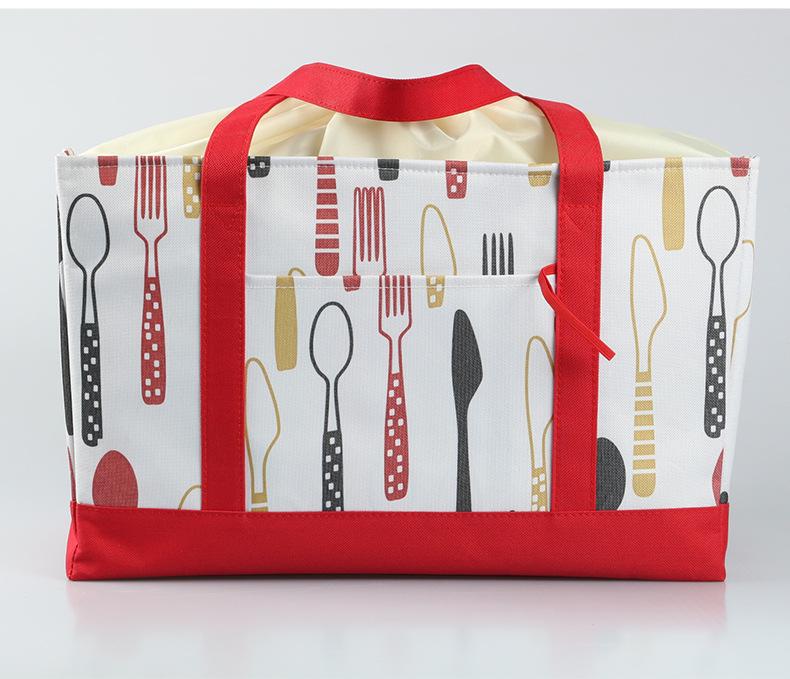 Large Capacity Foldable Insulated Shopping Bag - Portable and Cold-Keeping for BBQs and Picnics