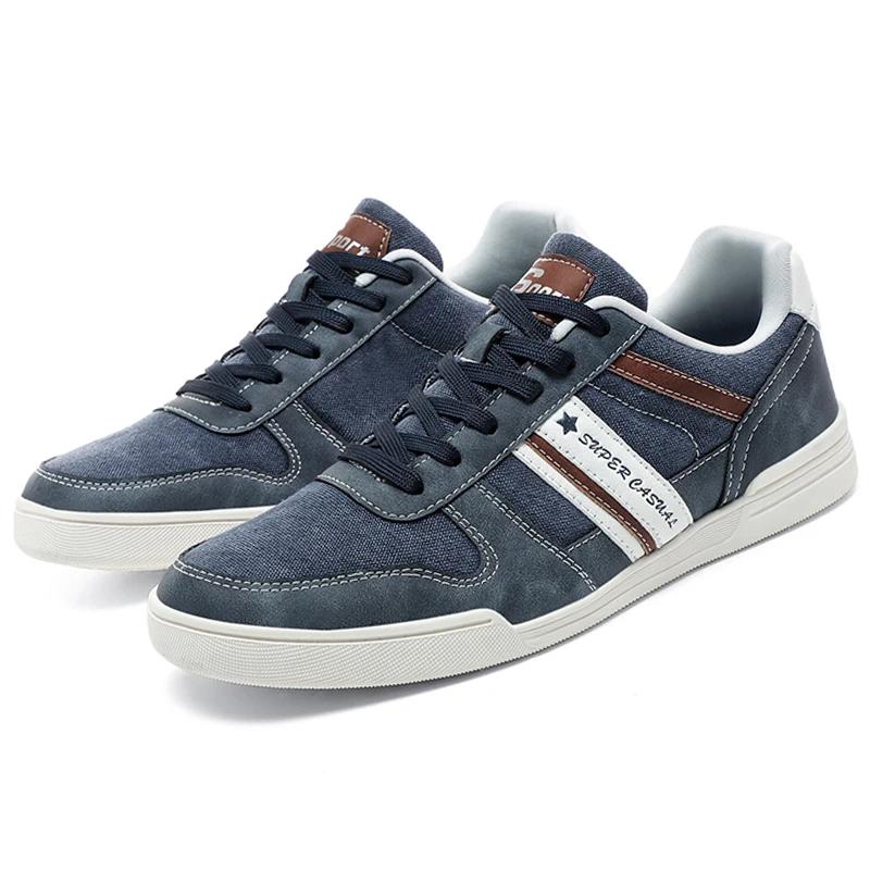 Fashion SYTK Men's Sneakers Low Top Comfortable Casual Shoes Breathable Denim Walking Shoe