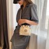 Summer New Fashion Straw Strap Mouth Women's Woven Bag Single Shoulder Bag Crossbody Bag for Travel and Amusement