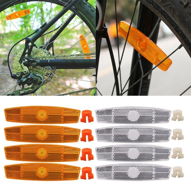 8Pcs Waterproofs Bicycles Wheel Spokes Reflectors Bikes Warning Spokes Safety Reflectors  for Cyclings Mountain Bikes Road Bikes