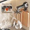 Wall-Mounted Rotating Suction Cup Storage Rack: Organize Spoons, Ladles & Cutting Boards Without Drilling