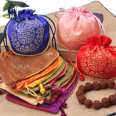 Silk Pouch Drawstring Bag with Rounded Corners - Jewelry Storage, Scented Sachet & Chinese Style Packaging