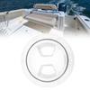 Boat Deck Access Hatch TransparentCover White Round ABS Plate for RV Marine Yacht(4in10.16cm )