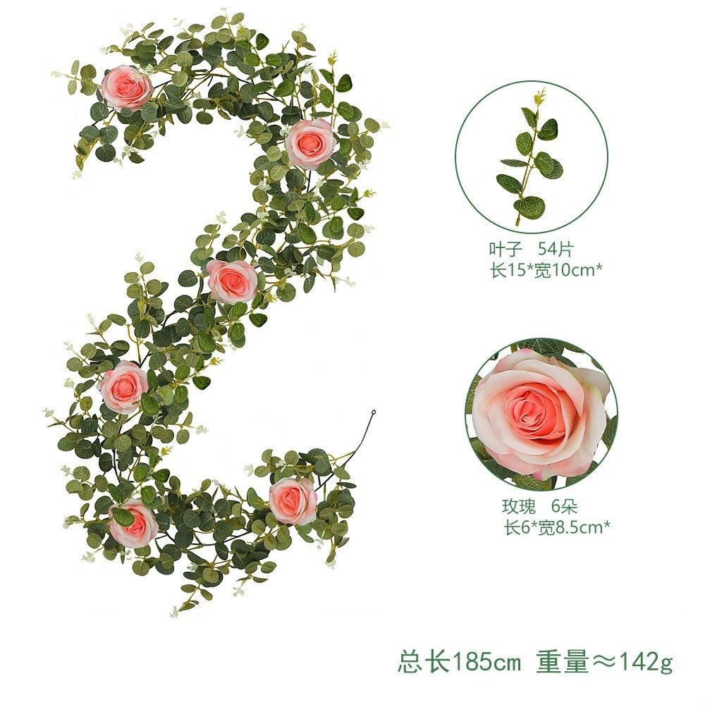 1.85M Eucalyptus Leaves Rattan Party Wedding Money Leaves Rose Rattan Ins