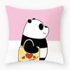 Lovely Panda Printed Cushion Cover for Sofa Home Car Decor Cute Wild Animal Pillowcase Soft Short Plush Pillow Case