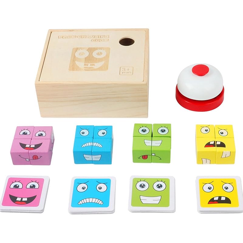 

Emotion Cube Game, 2025, Board Game, Cube Puzzle, Test Your Reflexes and Dexterity, Stored in a Tin Box for Portable Use, Add Fun to Parties and