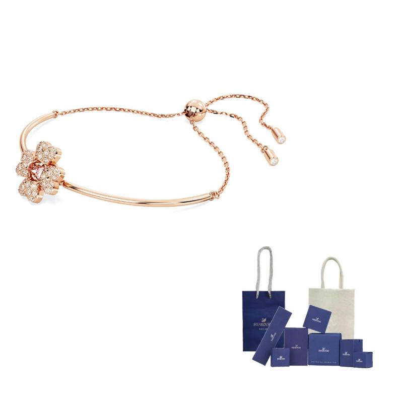 Swarovski Crystal embellished Bracelet F-Branded gift bag розового золота