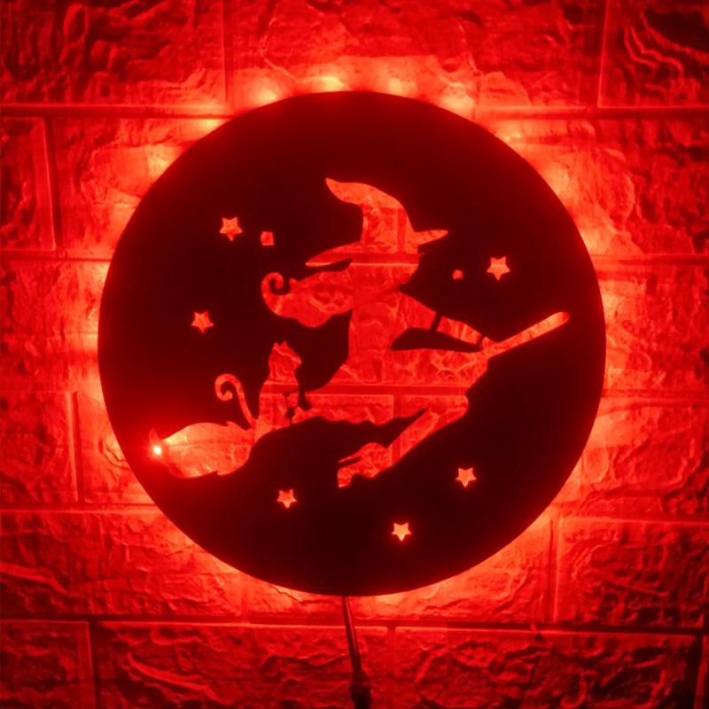 ZK30 Simple Colorful Magic Wizard Luminous LED Wall Lamp Indoor Restaurant Decoration USB Night Light Pendant