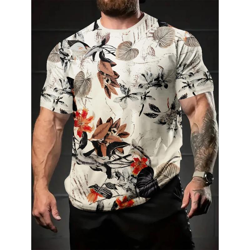 Men's 3D Skull Printed T-shirt 2025 Summer New Men's Round Neck T-shirt Casual Comfortable Hip Hop Pullover Short Sleeve