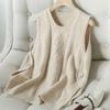Vest for Women Cotton Autumn Winter Tops Sweater Oversize Lightweight Sleeveless Waistcoat Casual V-neck Vest