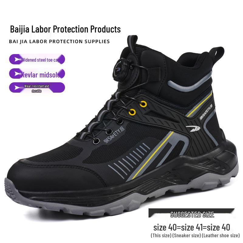 

Men s Breathable Steel Toe Safety Shoes: Anti-Smash, Anti-Puncture, Anti-Slip, Wear-Resistant, Comfortable for Long Standing