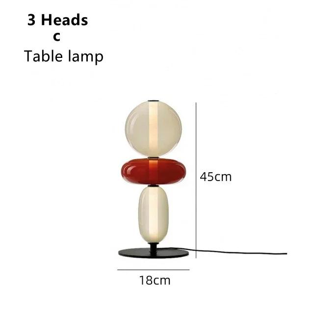 Nordic Design Colorful Glass Table Lamp for Bedside Dining Room Standing Light Exhibition Hall House LED Decor Lighting Study