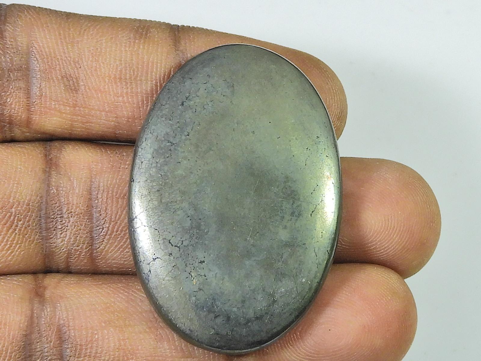 

110Cts. AAA Appache Gold Pyrite Oval Crytsal Cabochon Loose Gemstone 29X43MM SK-2413