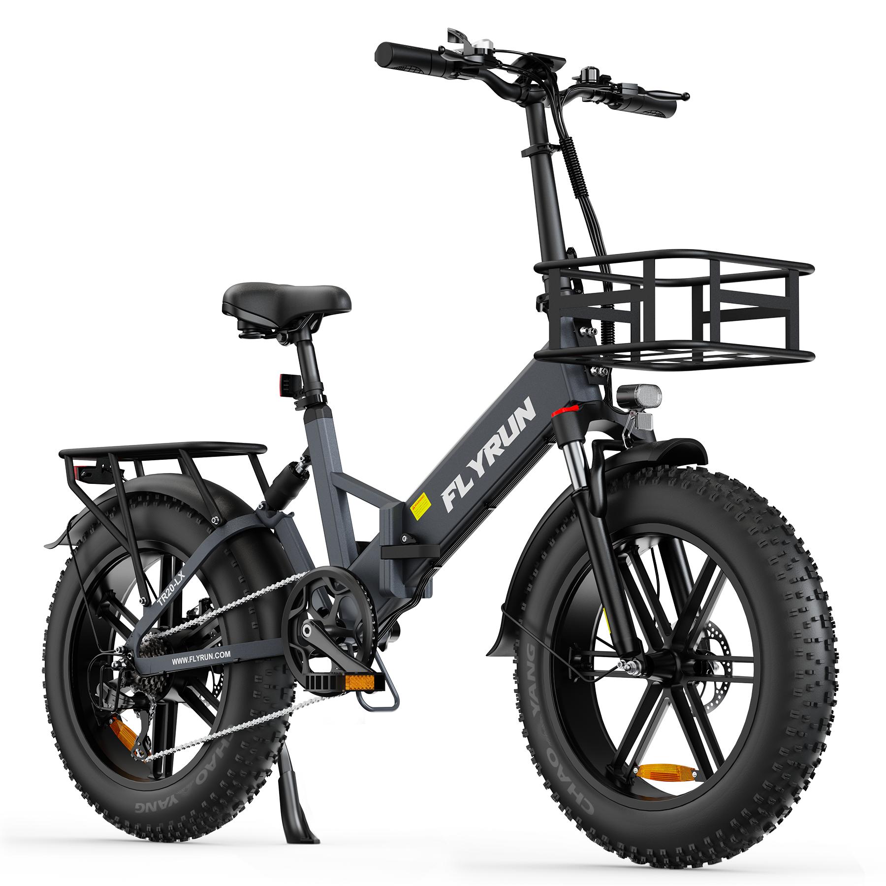 Flyrun F2012 Elektrisches Stadtrad, 48V 13Ah Abnehmbarer Akku grau