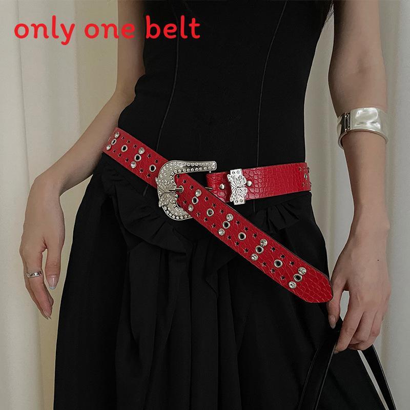 Cintura Cool Girl Y2k a Farfalla con Strass per Stile Punk Americano Retrò