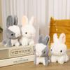 14cm Cute Bunny Cartoon Animal Dolls Stuffed Long Ear Rabbit Soft Plush Toys Sleeping Children Baby Birthday Gift for Kids