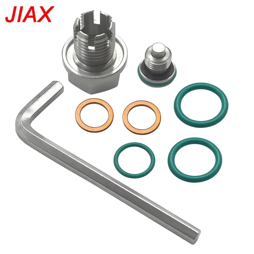 M14x1.5 Stainless Steel Self-Tapping Oil Pan Thread Repair Kit with Magnetic Oversized Drain Plug O Ring Car Oil Pan Oil Drain Plugs 3
