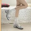 Retro Mary Jane Einzelne Schuhe mit flachem Ausschnitt Damen Sommer neue modische vielseitige Röcke dicker Absatz coole einzelne Schuhe