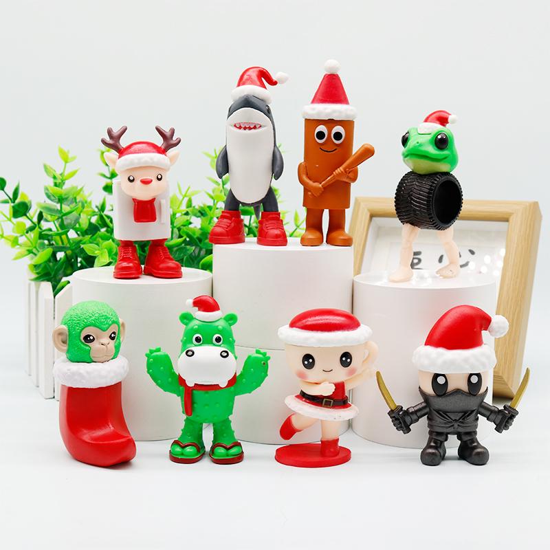 Italian Brainrot Tung Sahur Doll Toy Tralalero Tralala Doll Bombardino Crocodilo Shimpanzini Bananini Blind Box Card