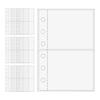 10pcs Sheet A7 Binder Refill Clear PP Pocket 6 Rings Loose Leaf Inner Page for Idol Photocard Holder Book