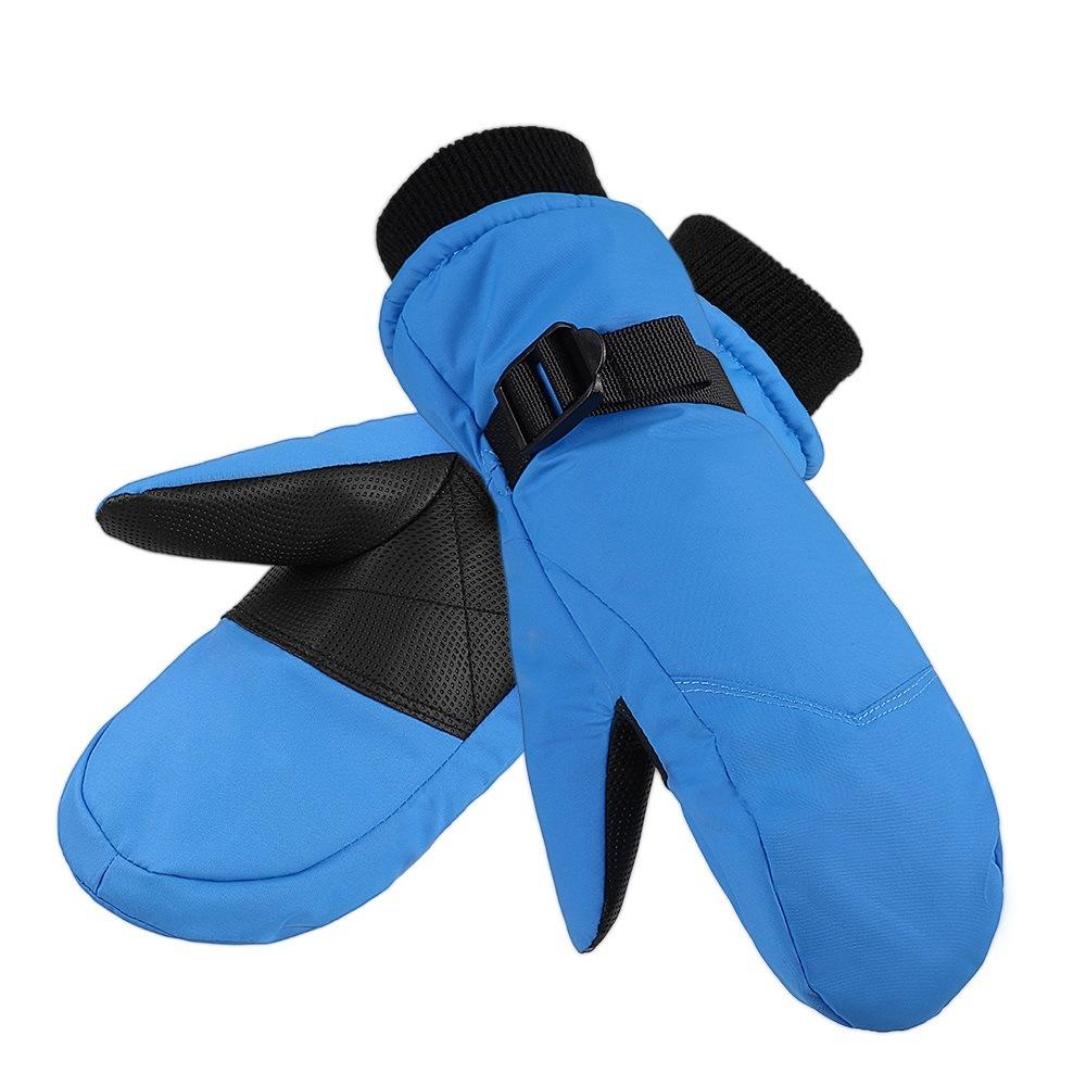 Autumn and Winter Children's Ski Gloves Stuffed with Velvet Thickened Outdoor Play Snow Men and Women Students Snowboard Warm Gloves