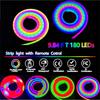 WiFi Bluetooth Color-Changing Neon Music Light Strip, USB Flexible Silicone, DIY Shape, Smart Running Light