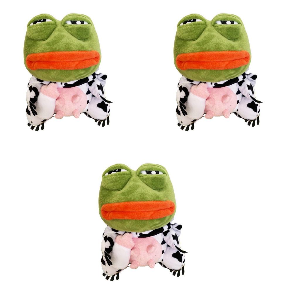 Adorable Pepe The Frog Cows Soft Stuffed Toy For Home Decor Or Office Nap