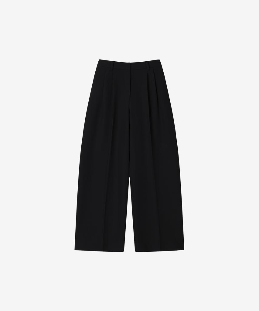 BASIKA Double-Pleat Wide Slacks_3 Colors