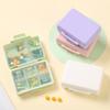 Portable Size Medicine Case Colorful Design Vitamin Container Compact Pill Splitters  Home Storage