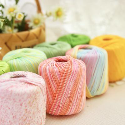 40g Handgestricktes Baumwollgarnknäuel DIY Gefärbtes Wollgarn Handarbeitszubehör Handgewebtes Häkelbaumwollgarn zum Stricken von Puppen