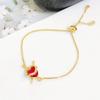 Delicate 4 Style Sacred Red Crystal Heart Charm Bracelets For Women Adjustable Shiny CZ Party Jewelry Female Religion Gift