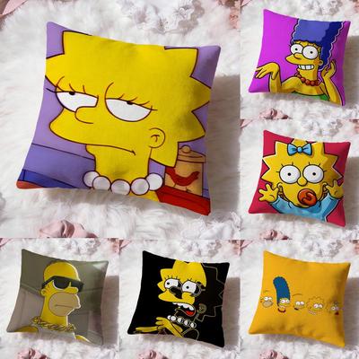 Anime T-The SimpsonsS Cushion Cover Premium Comfort Reversible Pillow Cove -Two In One Design for Any Room & Car Interior